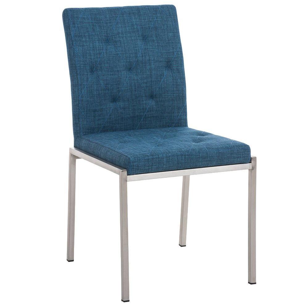 Cadeira de Visita GALA PANO, Acolchoado Grosso, Resistente, Cor Azul
