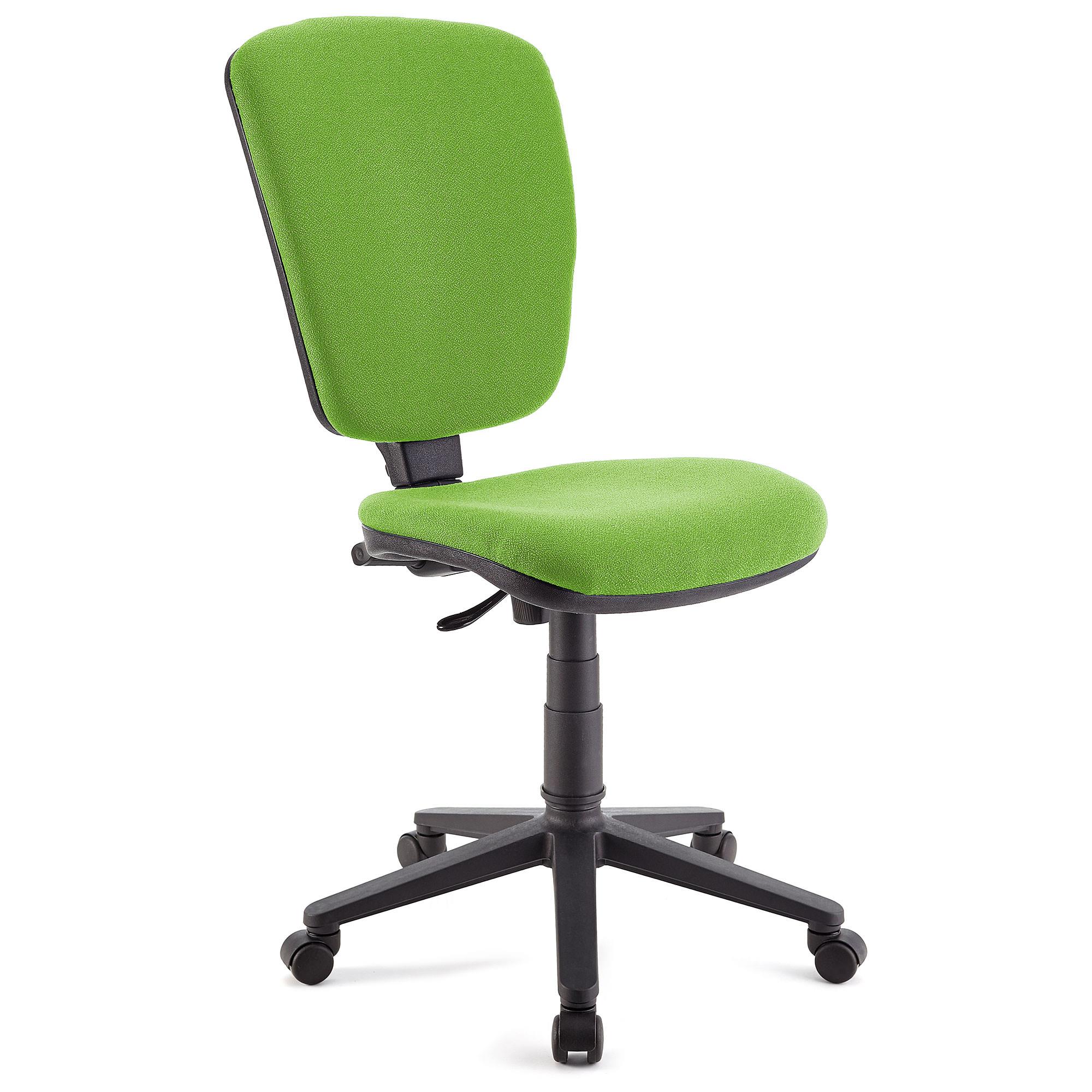 Cadeira de escritório CALIPSO SEM BRAÇOS, Encosto ajustável. Em Pano Resistente, Cor Verde Lima