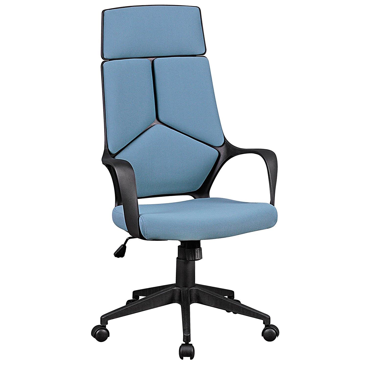 Cadeira Ergonómica PEGASO, Design, Acolchoado em Pano, Cor Azul