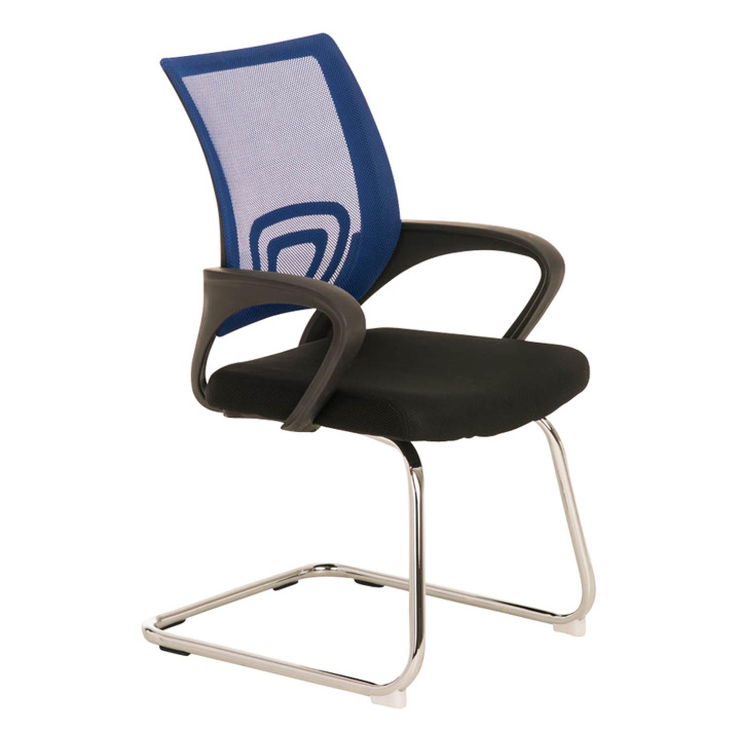 Cadeira de Visita SEUL V, Design Atractivo, Assento Acolchoado, Cor Azul