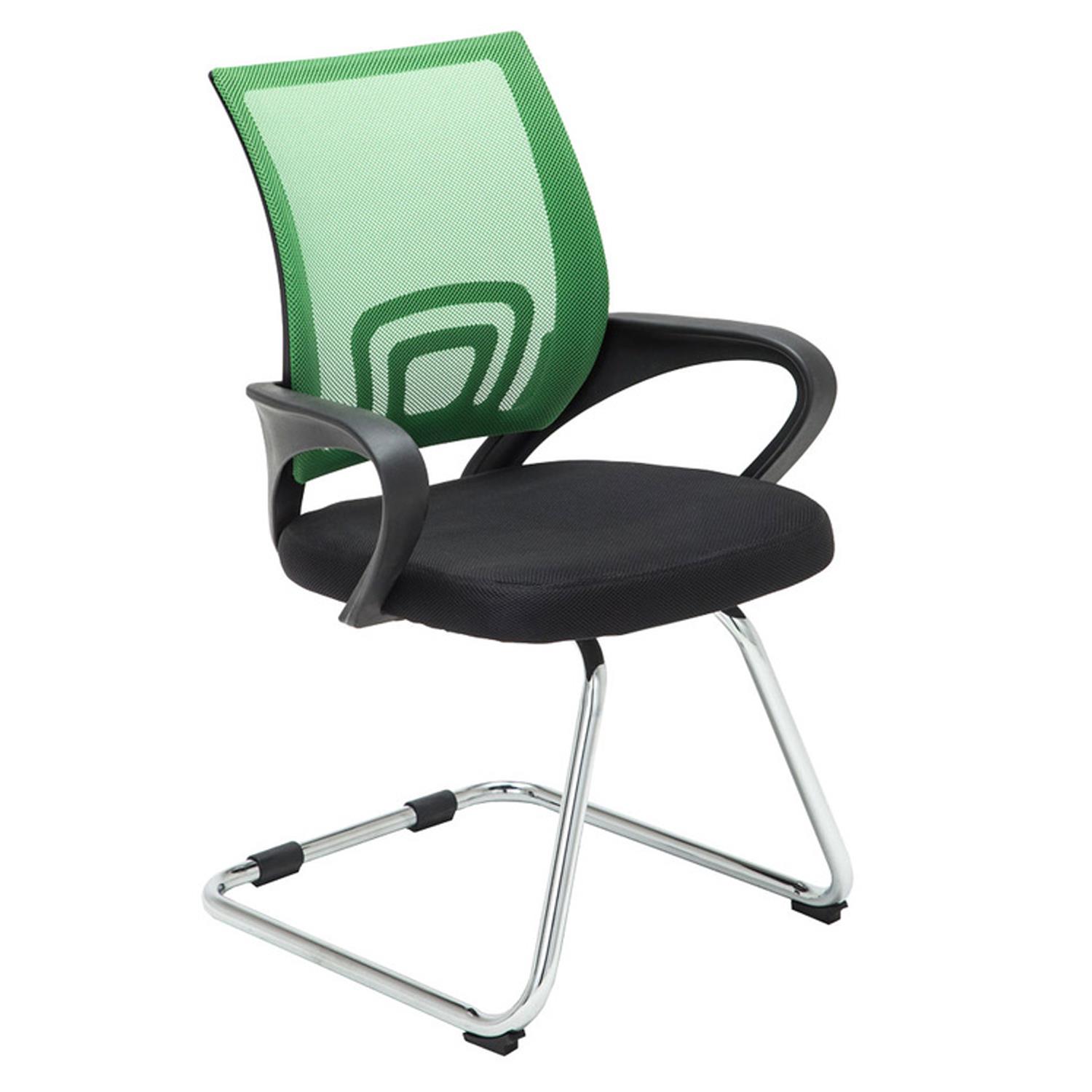 Cadeira de Visita SEUL V, Design Atractivo, Assento Acolchoado, Cor Verde