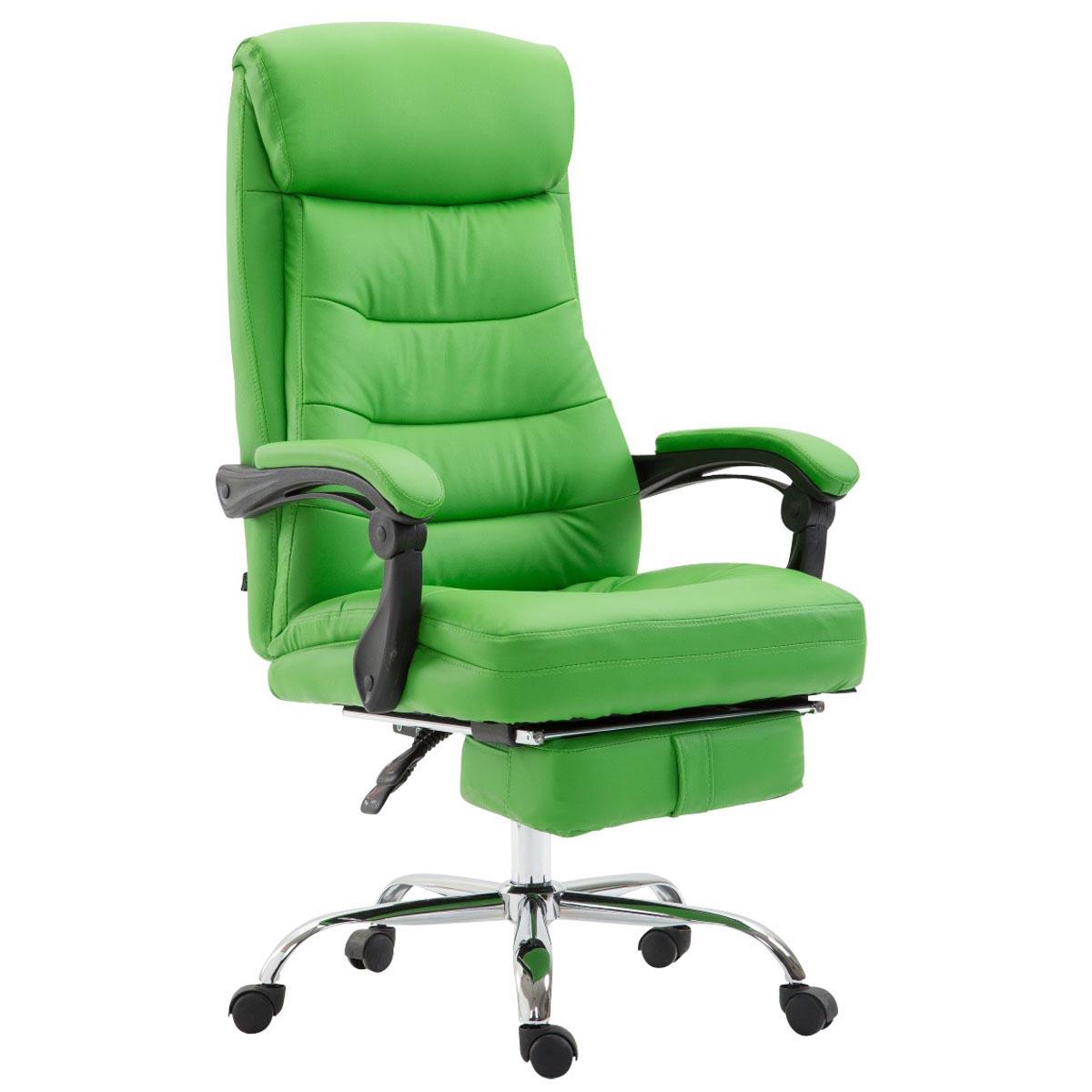 Cadeira de Escritório ARGO, Pele sintética, Com Apoio Para os Pés, Cor Verde