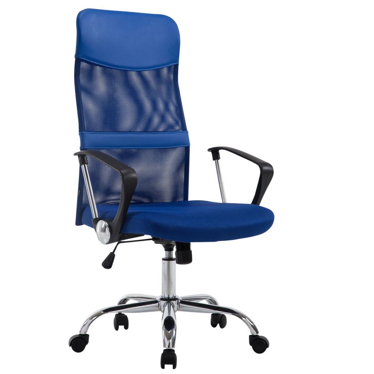 Cadeira de escritório ASPEN XL, Malha respirável, assento acolchoado e até 150 kg, Cor Azul