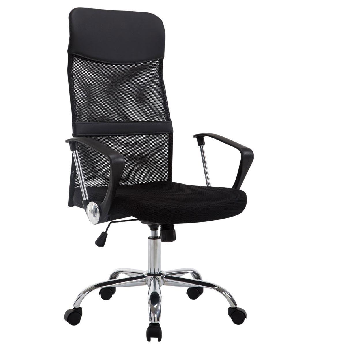 Cadeira de escritório ASPEN XL, Malha respirável, assento acolchoado e até 150 kg, Cor Preto
