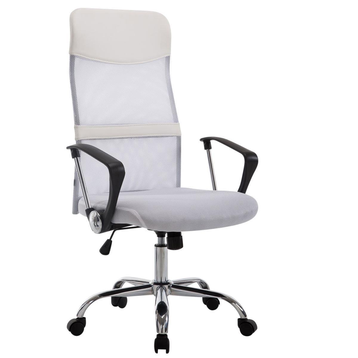 Cadeira de escritório ASPEN XL, Malha respirável, assento acolchoado e até 150 kg, Cor Branco