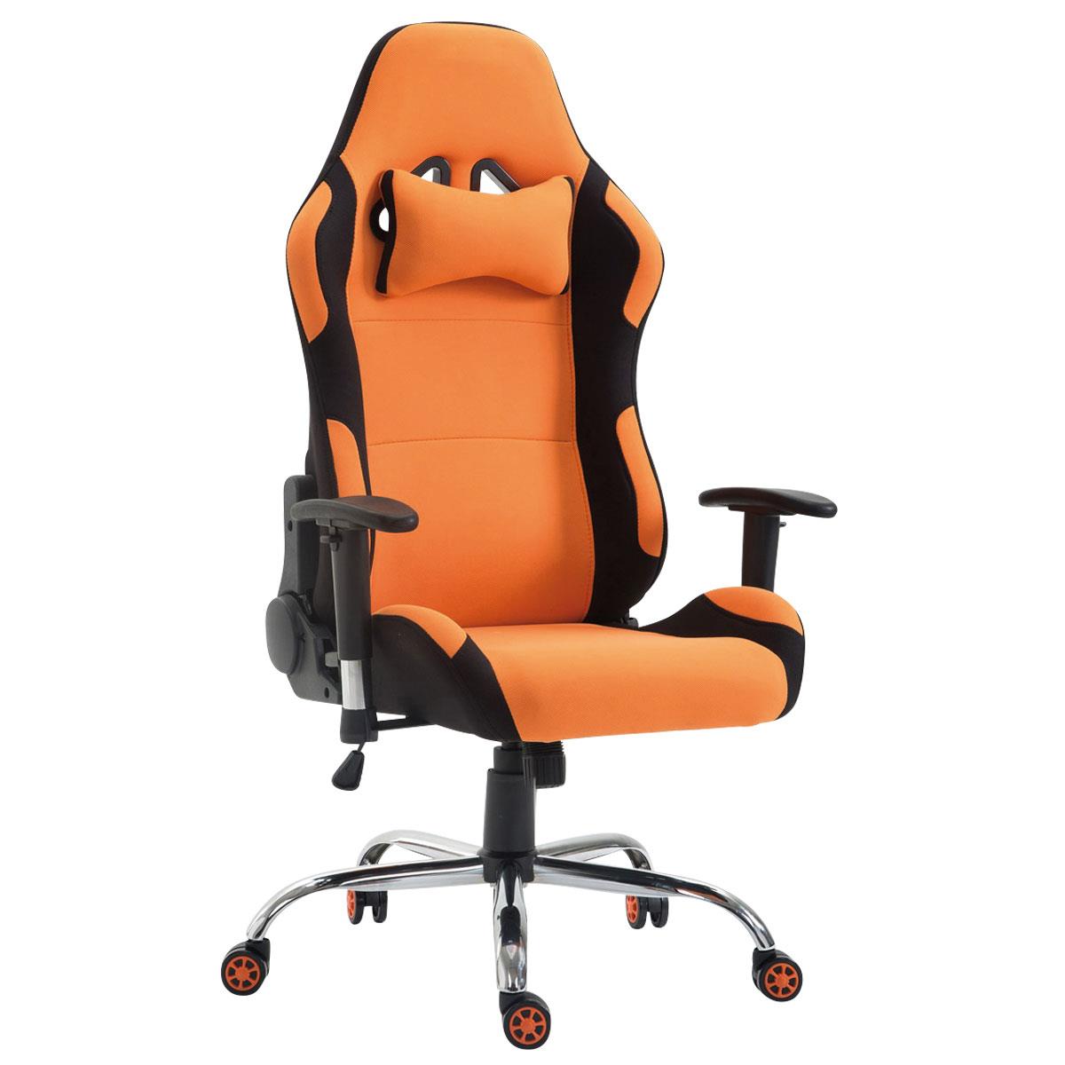 Cadeira Gaming ROSBY PANO, Design Desportivo e Muito Confortável, Cor Laranja