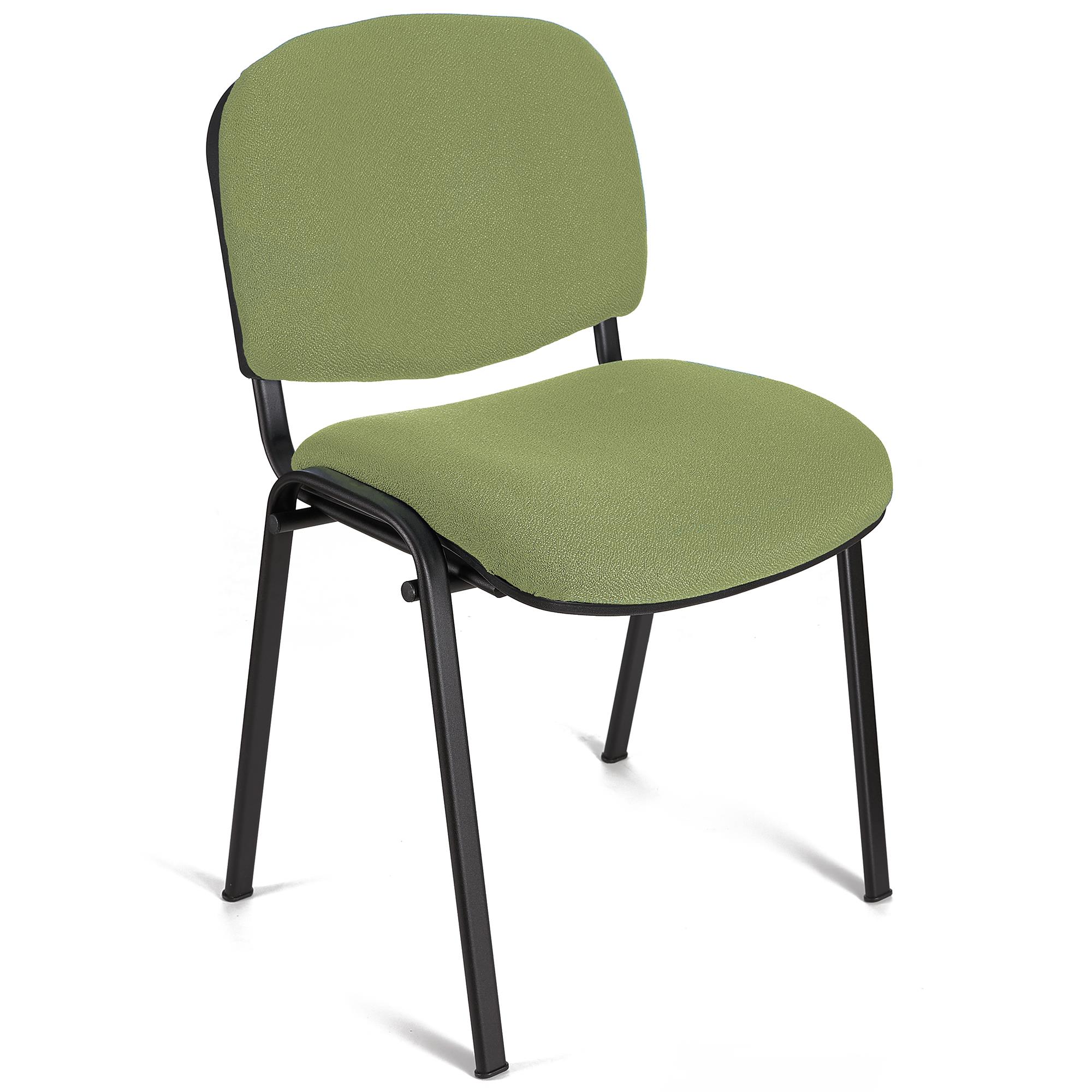 Cadeira de Visita MOBY BASE, Confortável e Prática, Pernas Pretas, Cor Verde