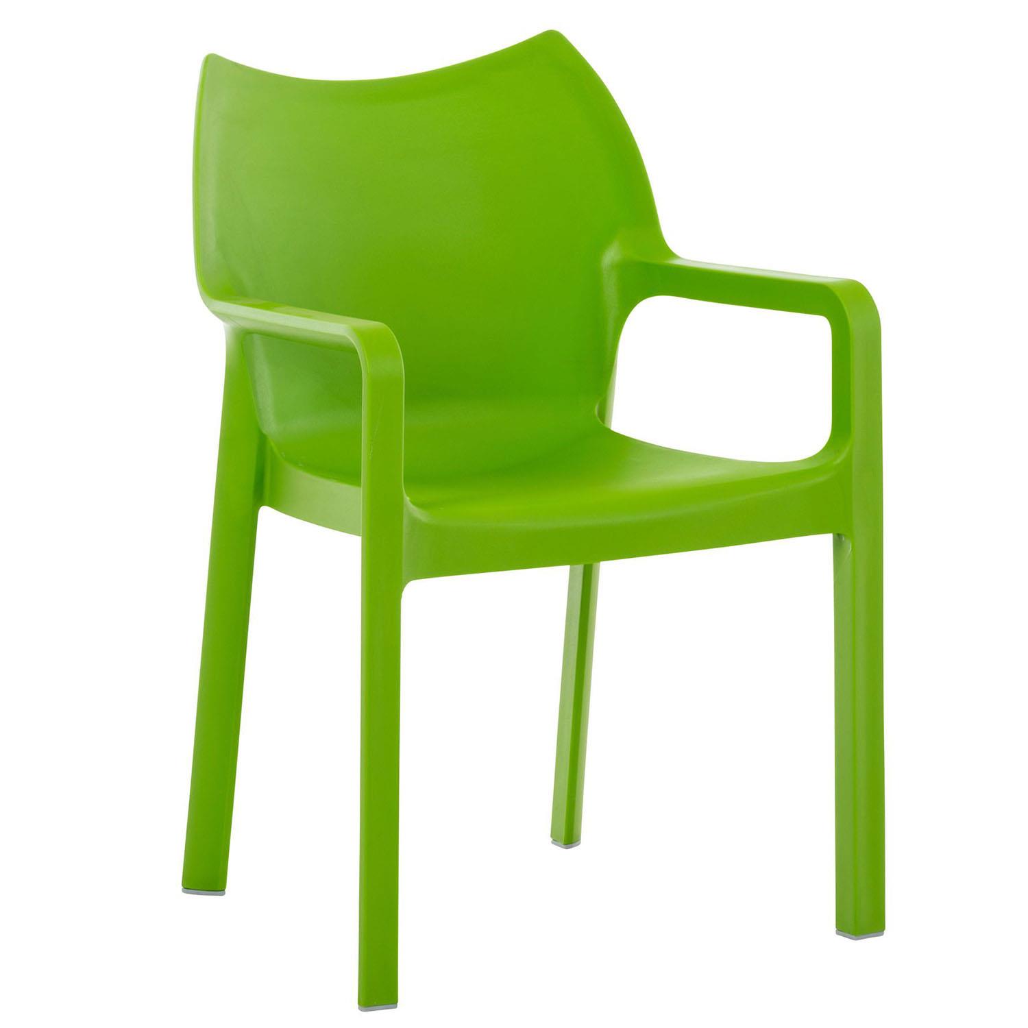 Cadeira de Visita RAMOS, Apoia Braços Integrados, Moderno e Resistente, Cor Verde