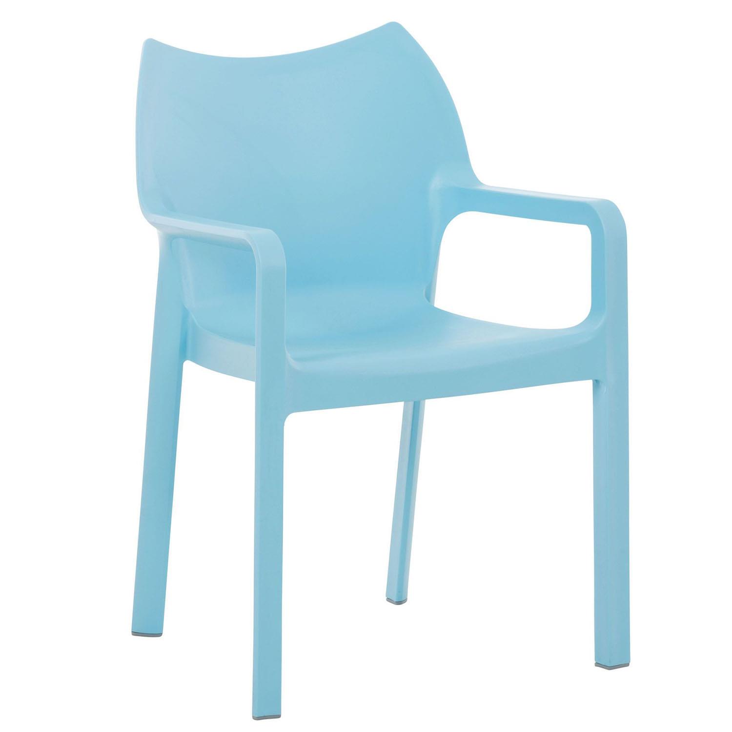 Cadeira de Visita RAMOS, Apoia Braços Integrados, Moderno e Resistente, Cor Azul