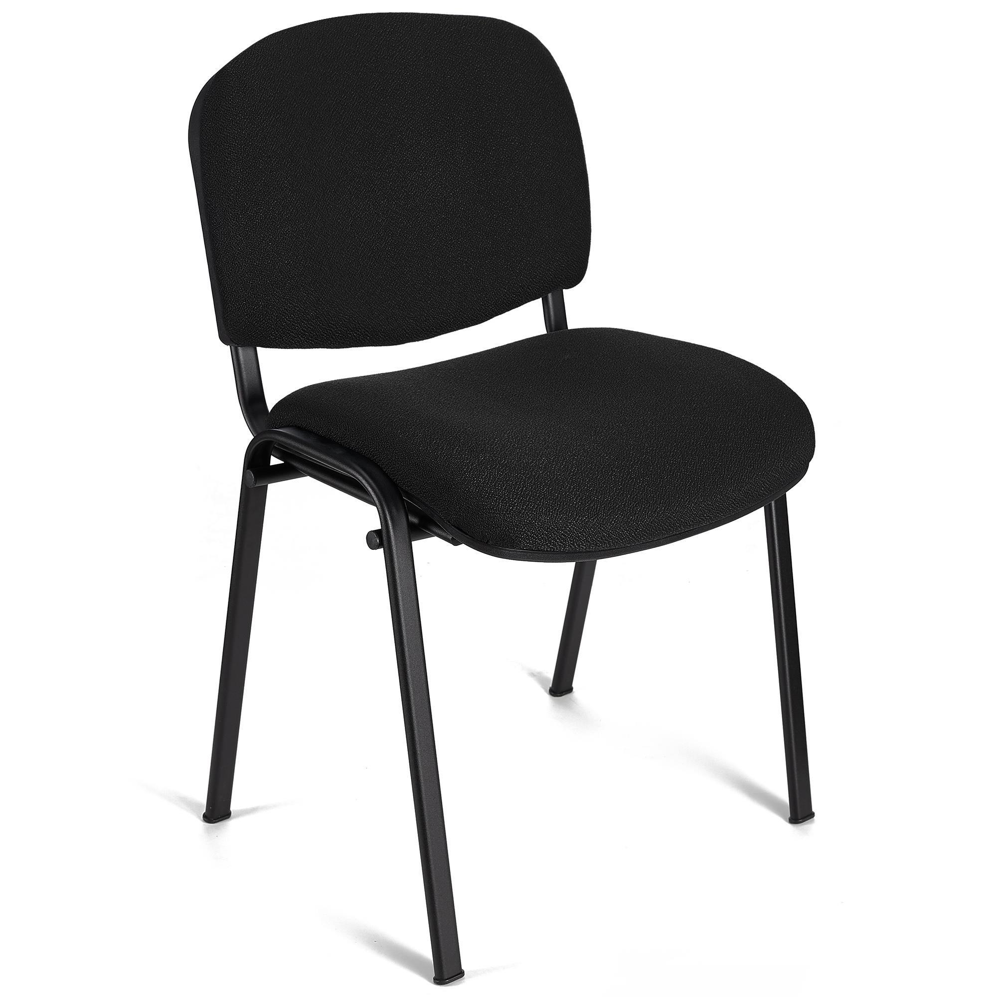 Cadeira de Visita MOBY BASE, Confortável e Prática, Pernas Pretas, Cor Preto