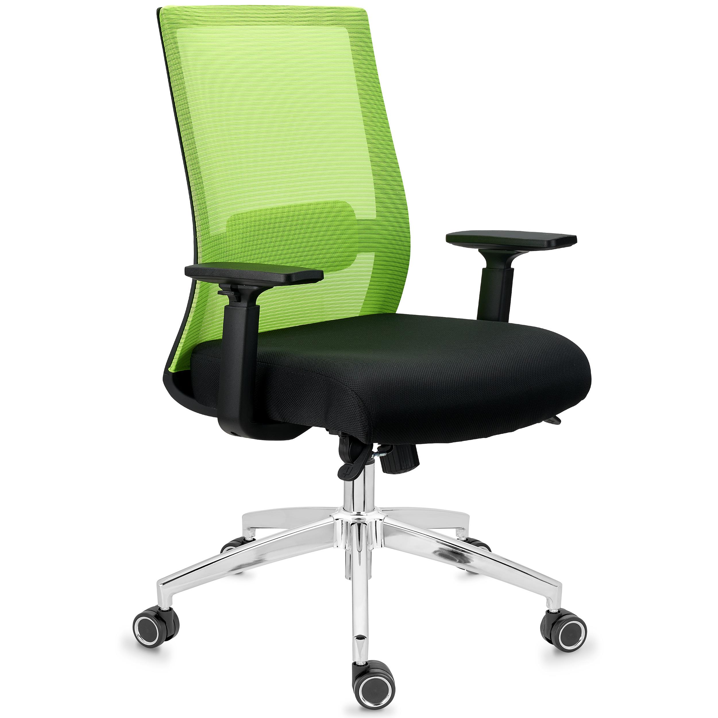Cadeira Ergonómica NIXON, Suporte Lombar, Grosso Acolchoado, Uso de 8H, Em Verde