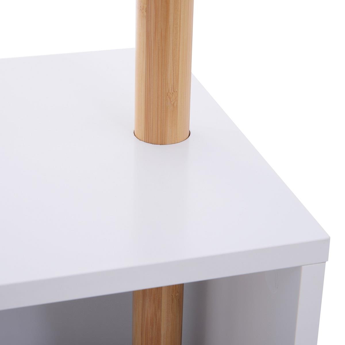 Bengaleiro alto de pé rústico fabricado em madeira com um acabamento  nogueira Beta Forme - Habitium®