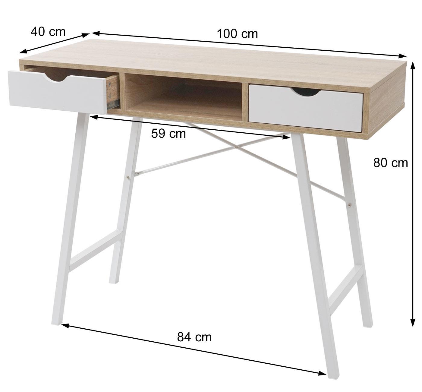 Mesa de Escritório NILSA, 100x40x80 cm, Estructura