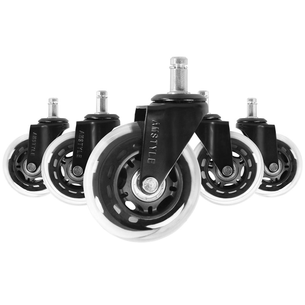 Lote 5 Rodas ROLLER 1, 11x75mm, Silenciosas, Máxima Resistência, Apto para Superfícies Duras