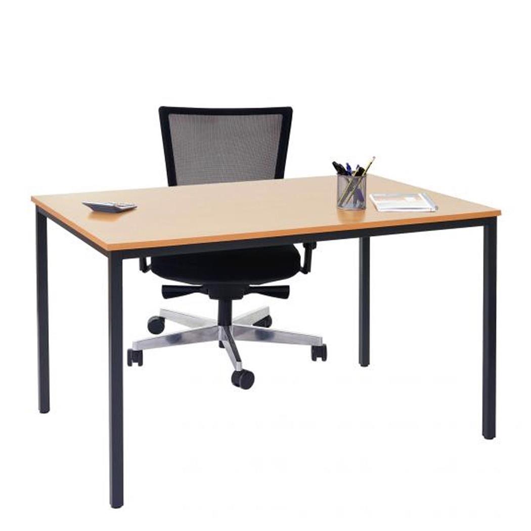 Mesa de Escritório LODY, Dimensões 160x80x75cm, Estrutura Metálica, Em Madeira, Castanho