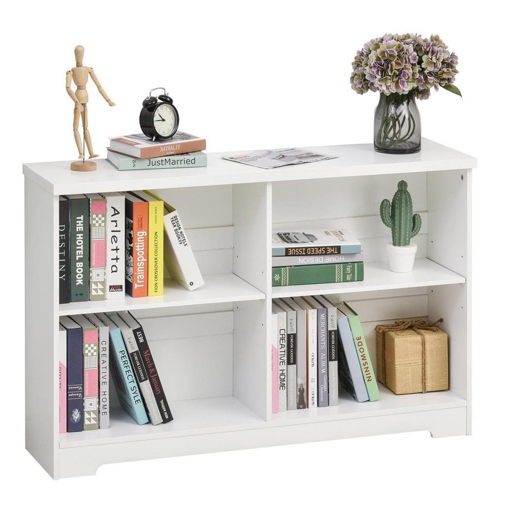 Estante DALLAS, 4 Blocos Ajustáveis, 119,5x29,5x76,5 cm, Fabrico Madeira, Branco