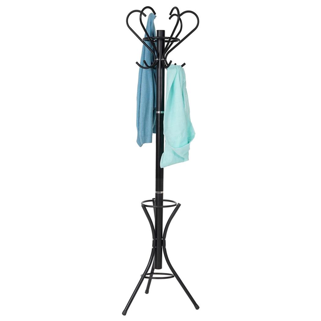 Cabide CURI, 40x40x180 cm, Suporte Para Guarda-Chuva, Em Metal, Cor Preto