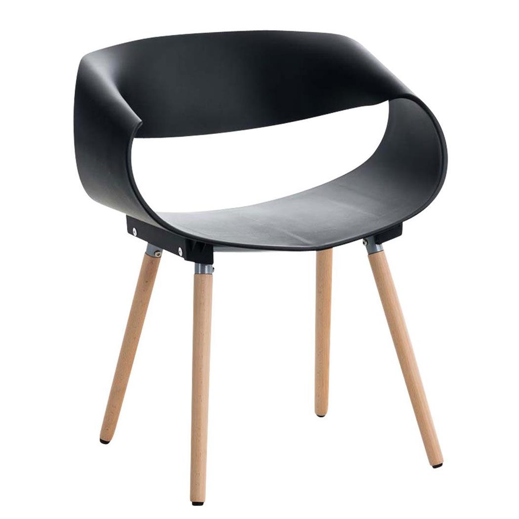 Cadeira de Visita LARY, Design Elegante, Estructura Resistente, Cor Preto