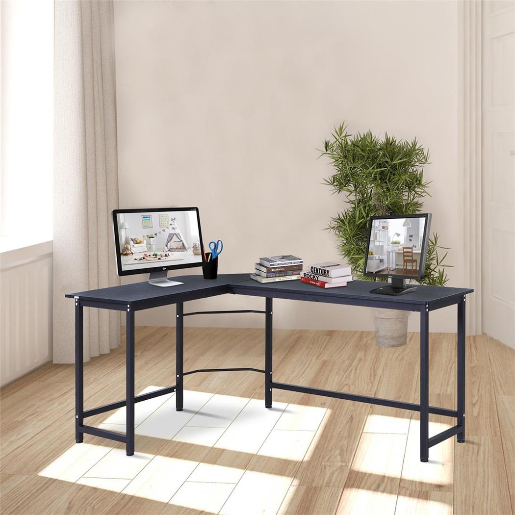 DEMO# Mesa de Escritório ISMA, Em Madeira e Metal, Dimensões 168x120x75cm, Preto