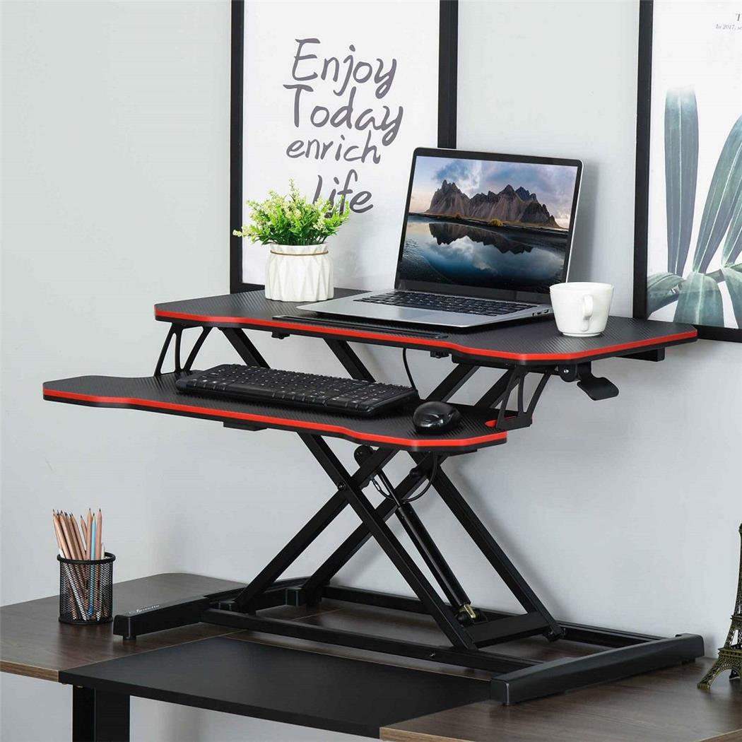 Mesa de Computador NESTA, Elevável, 80x40x11-50,5cm, Estructura Metálica, Madeira