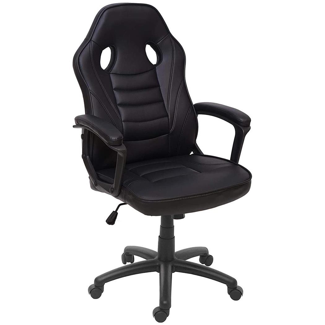 Cadeira Gaming DRIFT, Design Desportivo, Mecanismo Balanço, Em Pele, Cor Preto