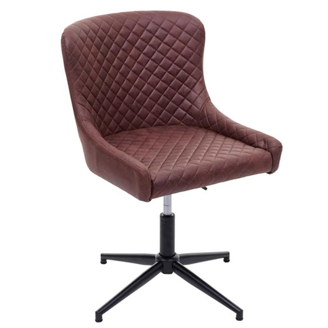 Cadeira de Visita DEVAN, Design Moderno, Base Resistente, Pele, Castanho