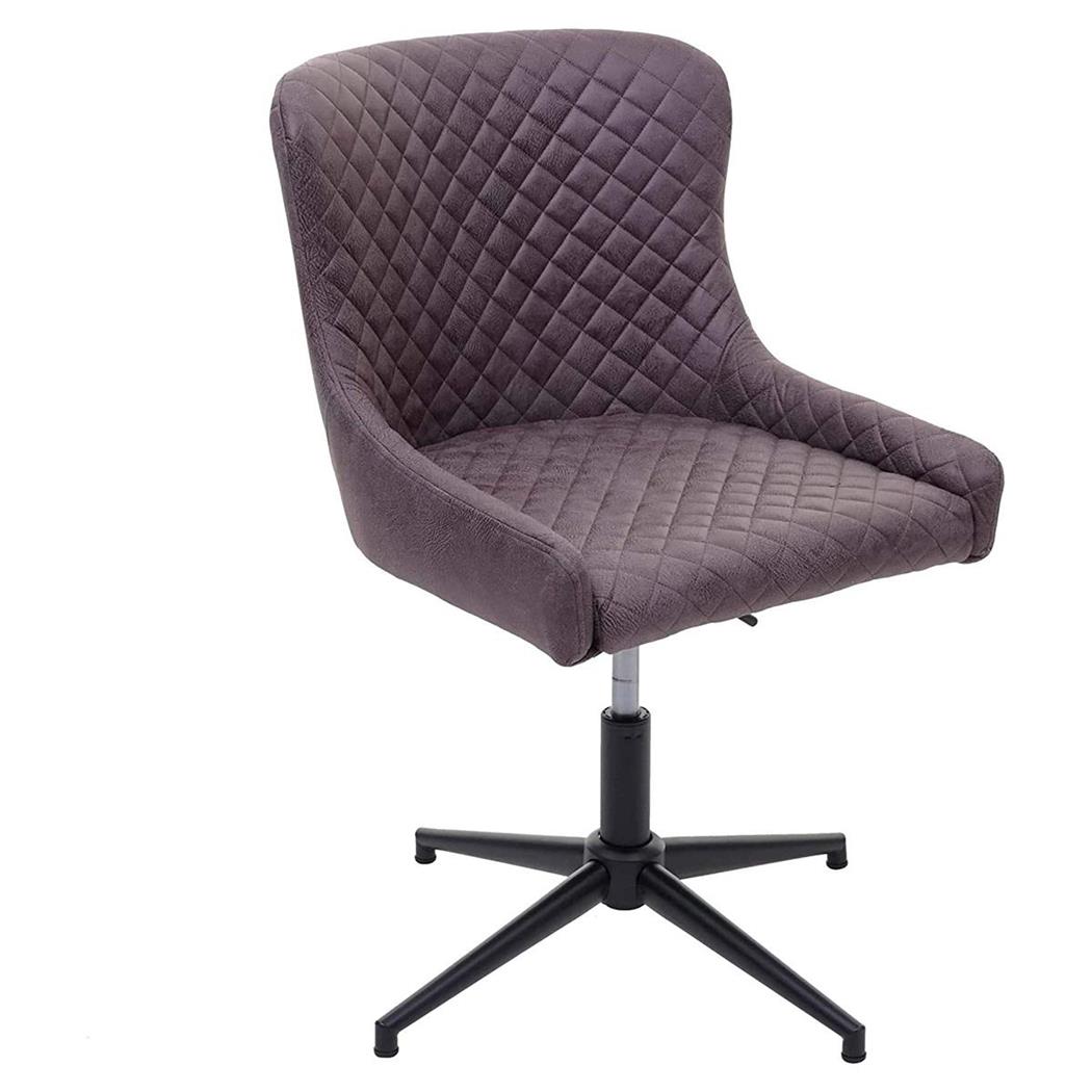 Cadeira de Visita DEVAN, Design Moderno, Base Resistente, Pele, Cinza Escuro