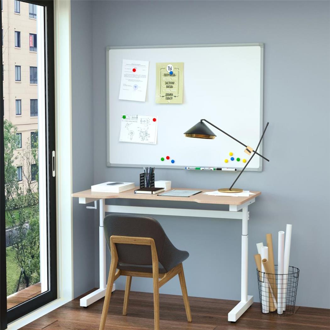 Mesa de Escritório ALBÂNIA, Altura Ajustável, 120x60x72-117cm, Madeira de Faia