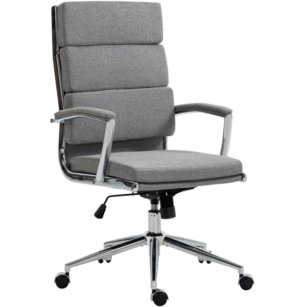 Cadeira de Escritório TODRA Tecido, Design Clássico, Muito Confortável, Em Cinzento