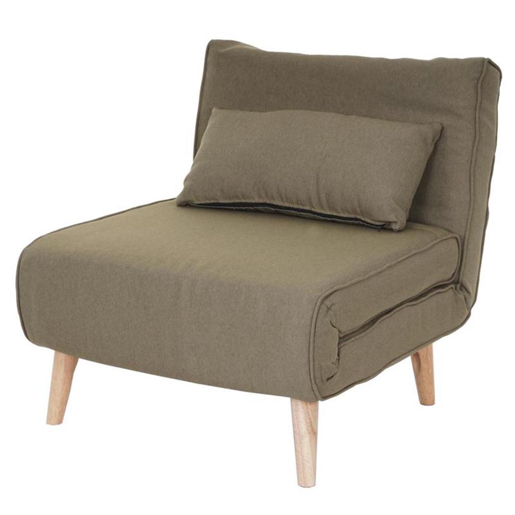Sofá PRETTY, Conversível em Cama, Acolchoamento Espesso, em Tecido, cor Verde