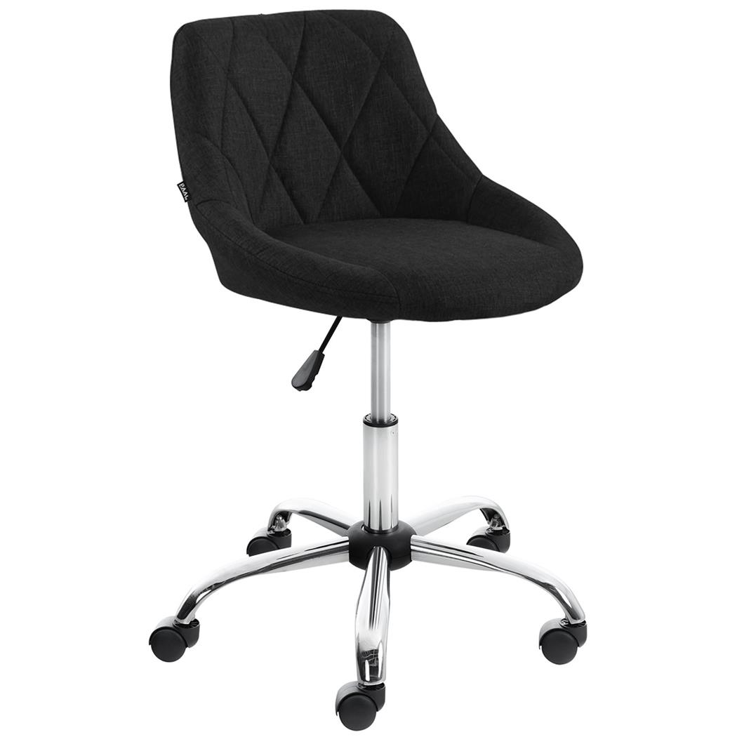 Cadeira de Escritório DOVER, Design Moderno e Elegante, Estrutura Metálica, em Tecido, cor Preto