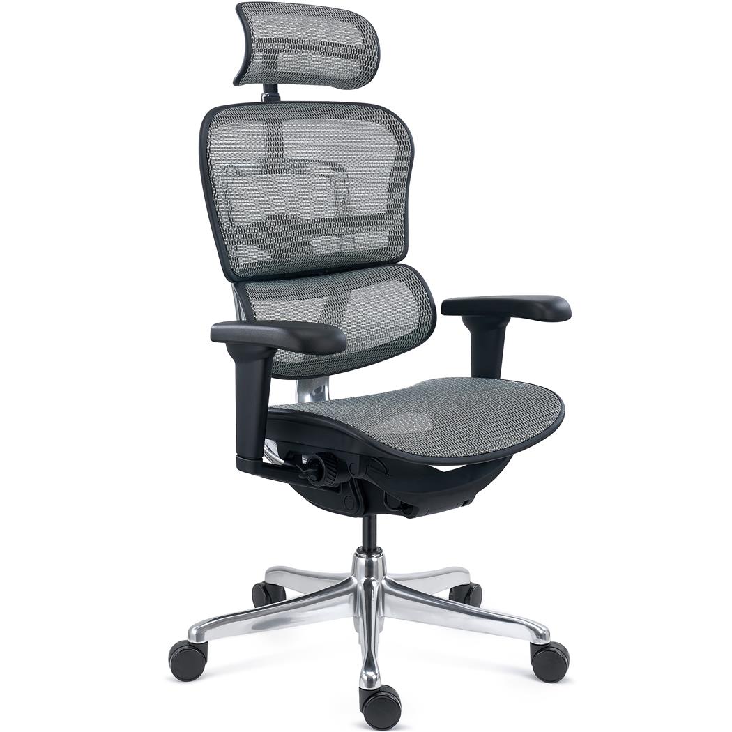 Cadeira Ergonómica ERGOULTRA, 100% Ajustável, Máximo Desempenho, Excelente Qualidade, em Tecido e Malha Respirável, em Cinzento