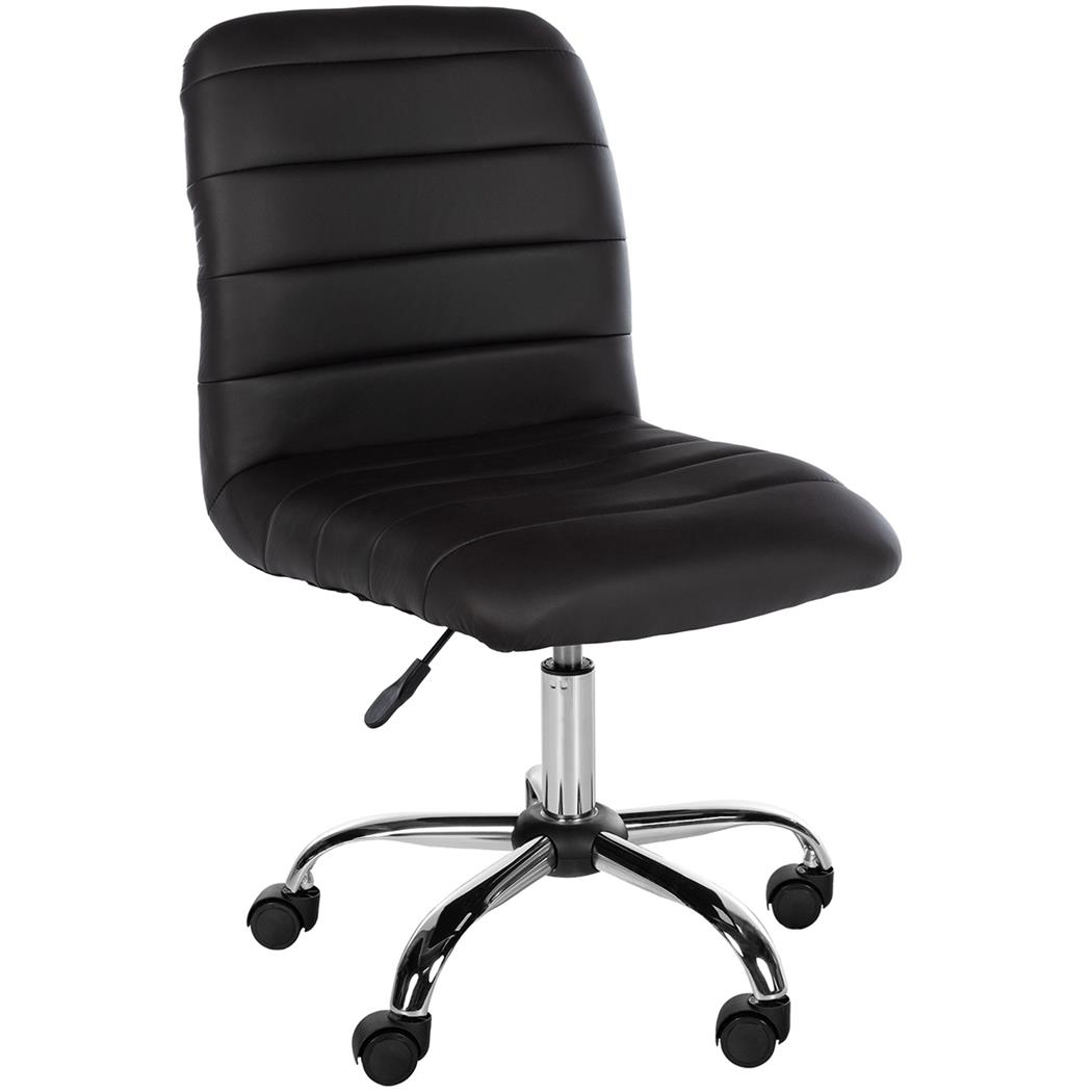 Cadeira de Escritório KIMU, Design Moderno e Confortável, em Pele, cor Castanho