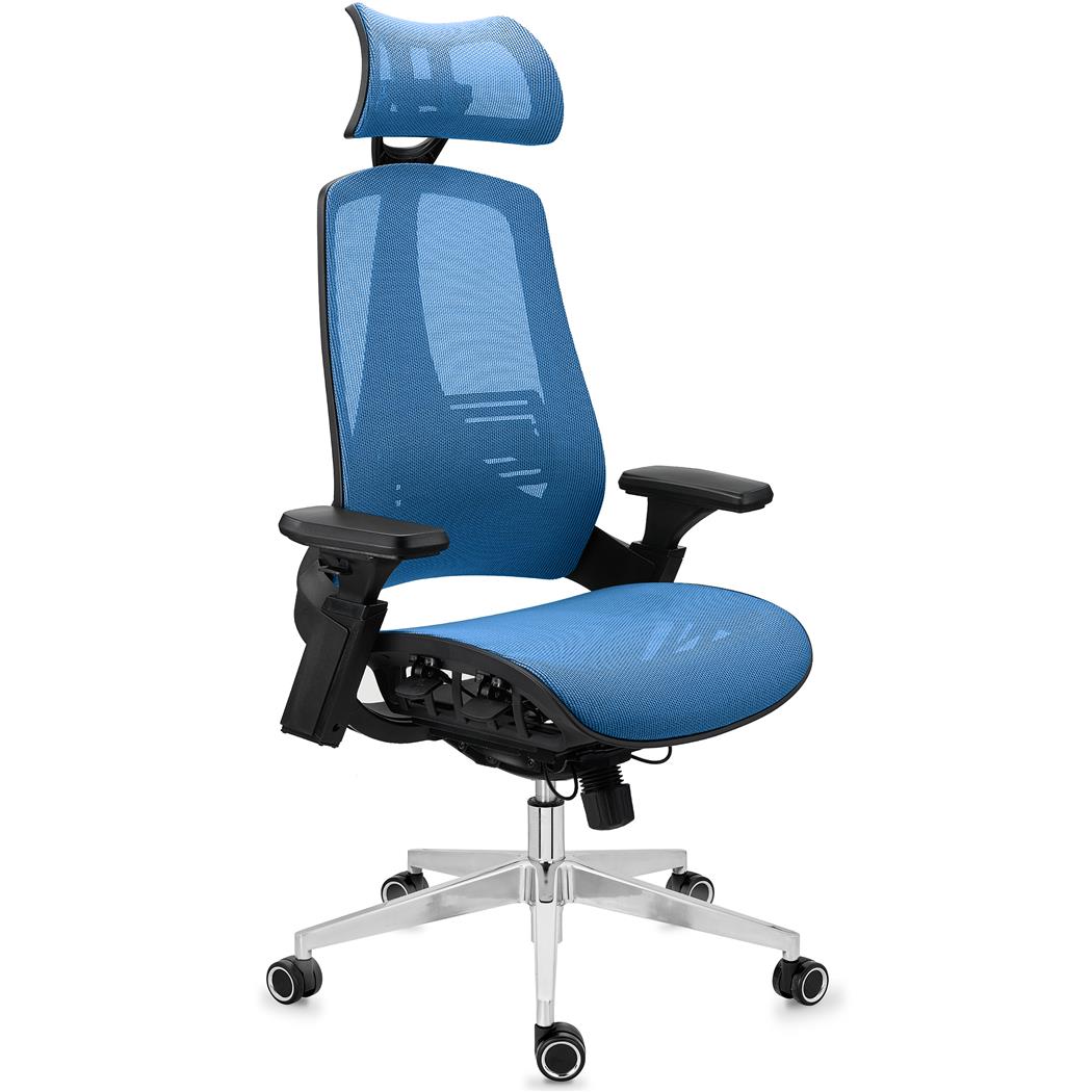 Cadeira Ergonómica EXPLORER, Totalmente Ajustável, Tecnologia Avançada e Conforto, Cor Azul
