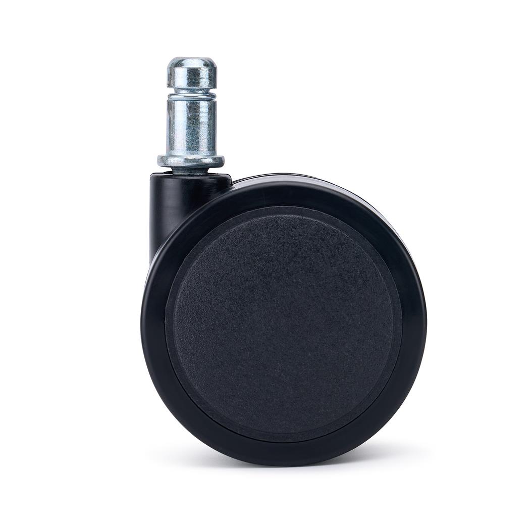 5x Rodas para Cadeiras de Escritório LYRA 11x50 mm, Design Minimalista, Cor Preto