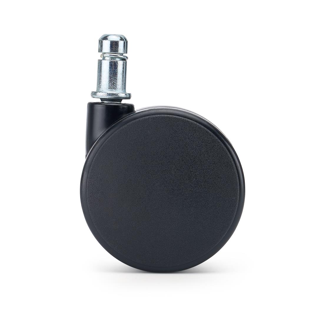 5x Rodas para Cadeiras de Escritório LYRA 11x50 mm, Design Minimalista e Sóbrio, Cor Preto