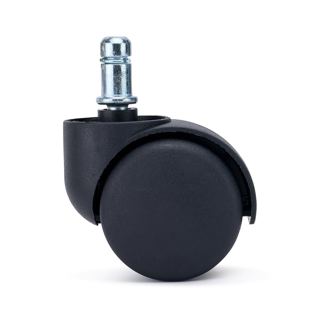 5x Rodas para Cadeiras de Escritório JACK 11x50 mm, Design Moderno, Cor Preto
