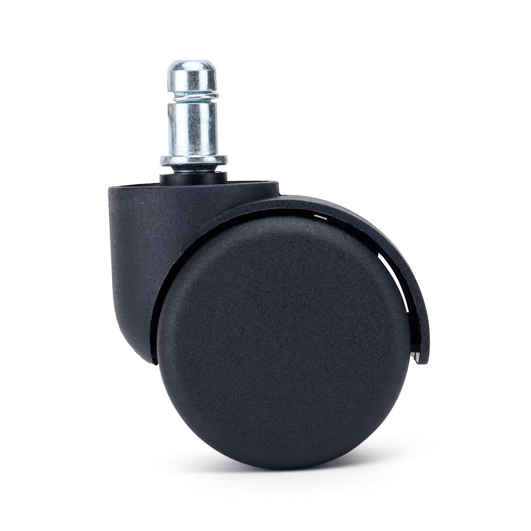 5x Rodas para Cadeiras de Escritório TURN 11x60 mm, Capacidade XXL, Cor Preto