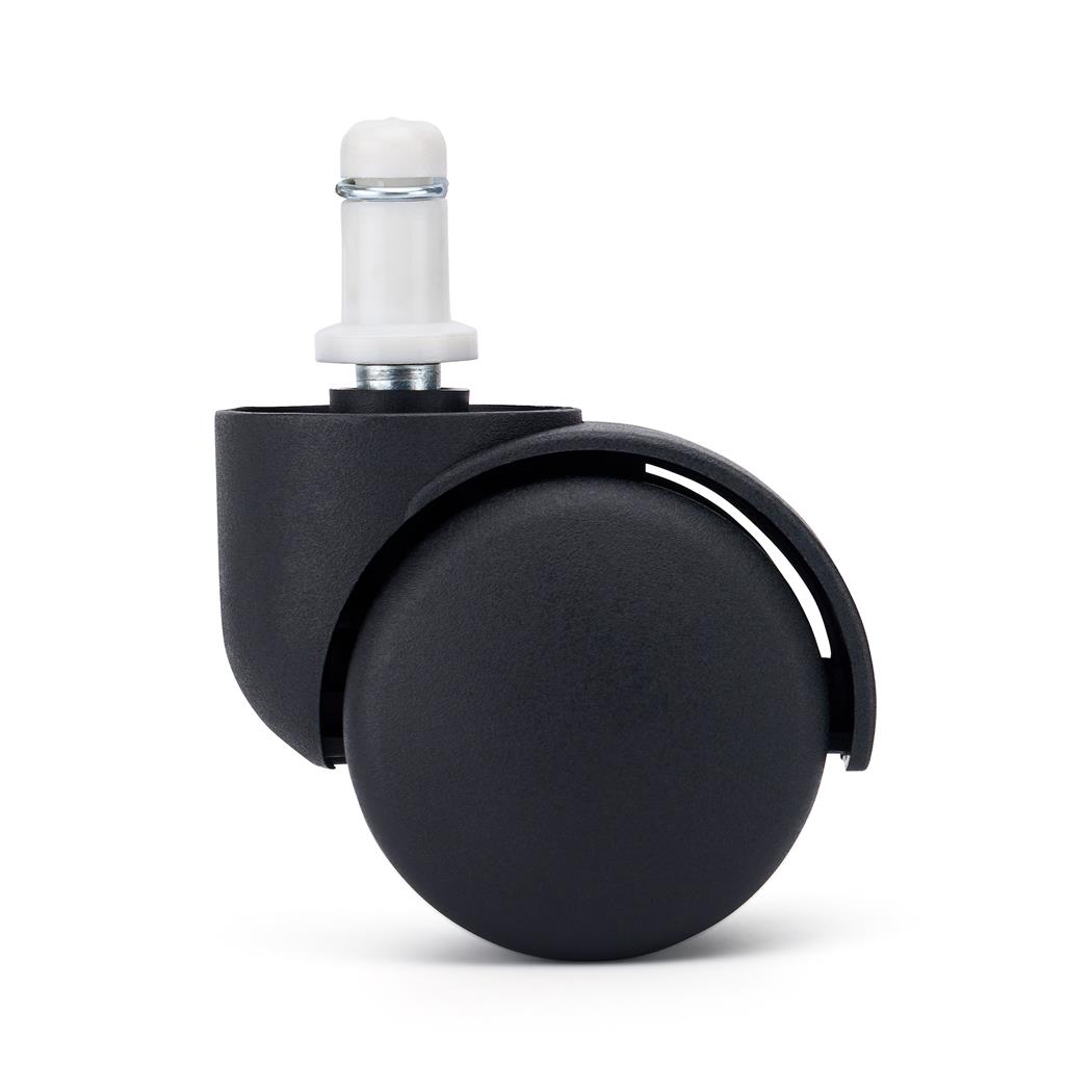 5x Rodas para Cadeiras de Escritório TURN 11x60 mm, Pino em Nylon, Cor Preto