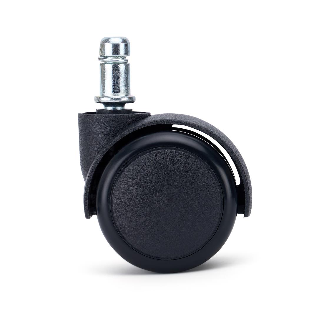 5x Rodas RUSH para Cadeiras de Escritório 11x50 mm, Design Elegante, Cor Preto