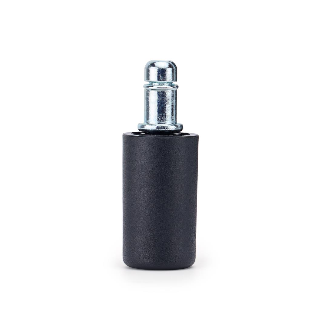 5x Pés para Cadeiras de Escritório PAD 20, Perno de 11 mm, Base Cilíndrica, Cor Preto