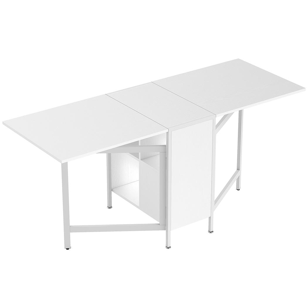 Mesa de Reuniões ALMATY, Dobrável, com 4 Compartimentos, Cor Branco