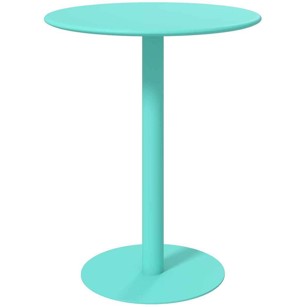 Mesa de Reuniões PRIKA, Adequada para Uso Interior e Exterior, Estrutura de Aço, Cor Verde