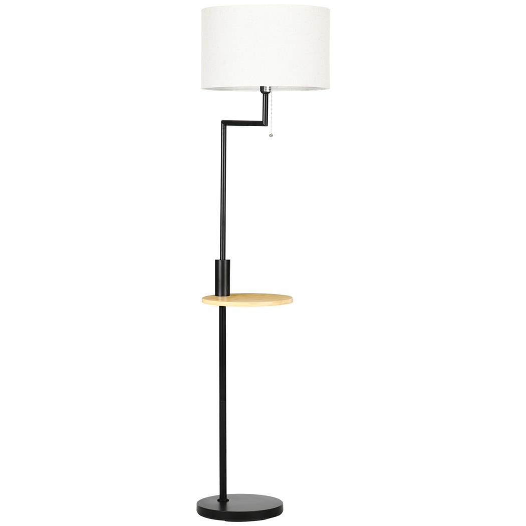 Candeeiro de Escritório LUMOS, Interface USB, Prateleira Porta-Objetos, Cor Preto