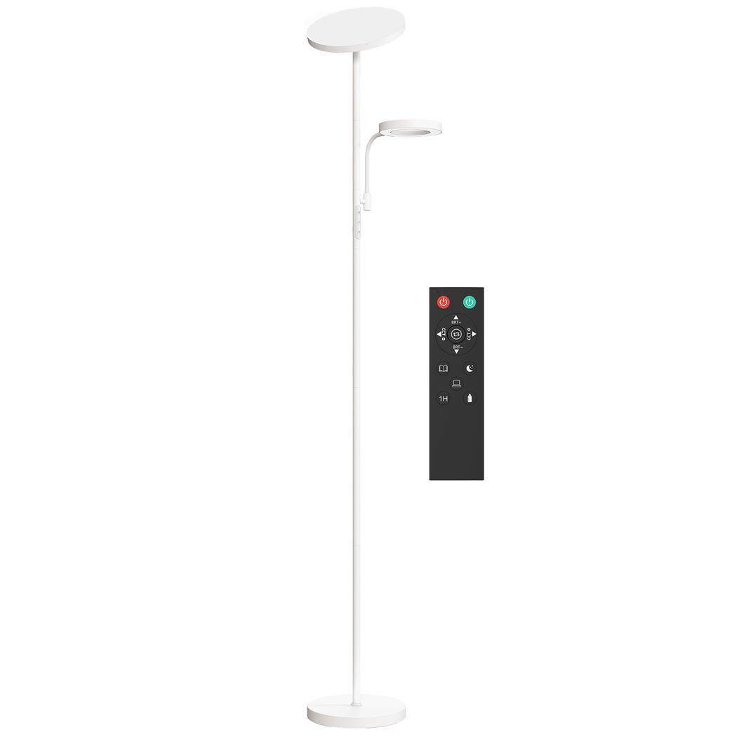 Candeeiro de Escritório ZENLUX, Luminosidade Regulável, Comando à Distância, Cor Branco