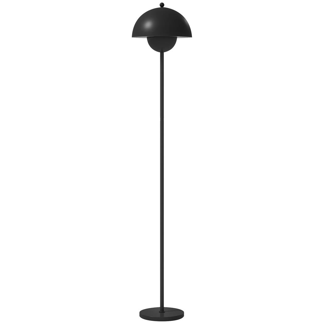 Candeeiro de Escritório IDEON, Abajur Semicircular com Interruptor de Pé, Cor Preto