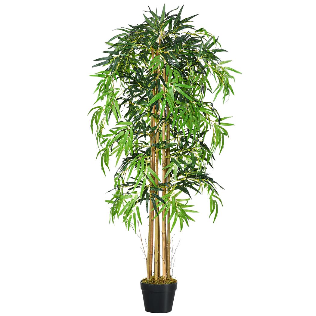 Planta de Escritório TIJUCA, Bambu com 150 cm de Altura, Muito Realista, Cor Verde