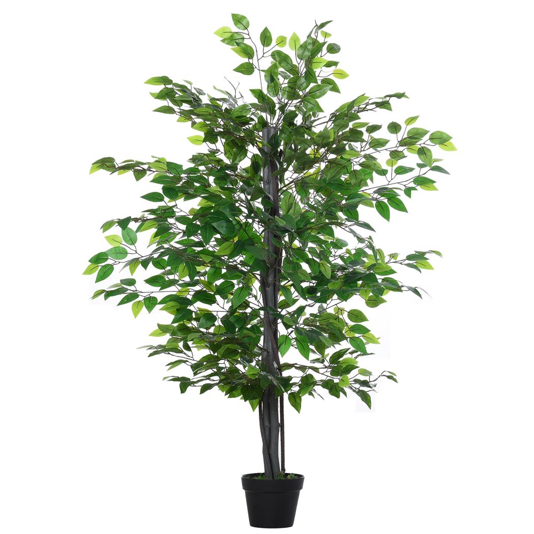 Planta de Escritório BLOOM, Ficus com 145 cm de Altura, com 756 Folhas, Cor Verde