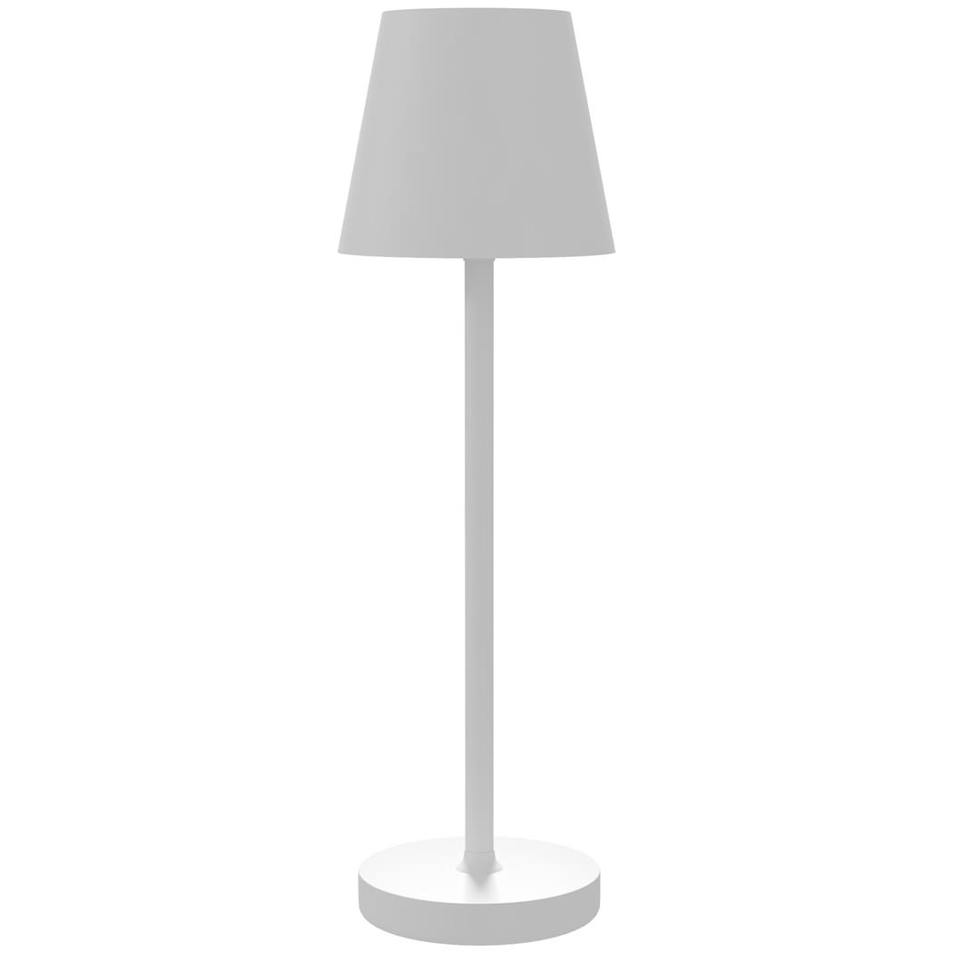 Candeeiro de Escritório ALVA, Portátil com Bateria Recarregável, em Acrílico e Metal, Cor Branco