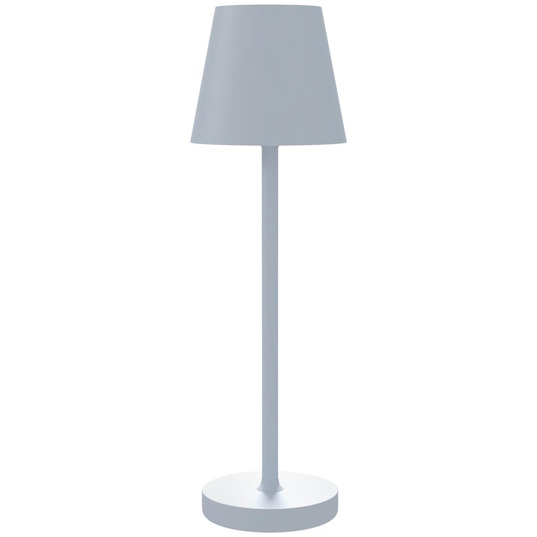 Candeeiro de Escritório ALVA, Portátil com Bateria Recarregável, em Acrílico e Metal, Cor Cinzento
